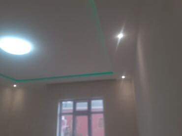 Tavan işləri: Gips karton asma tavan işi - Otaqlar üçün modern iki səviyyəli asma — 9