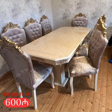 столешница для стола на заказ: Qonaq otağı üçün, Yeni, 6 stul lalafo.az -da столешница для стола на заказ: Qonaq otağı üçün, Yeni, 6 stul
