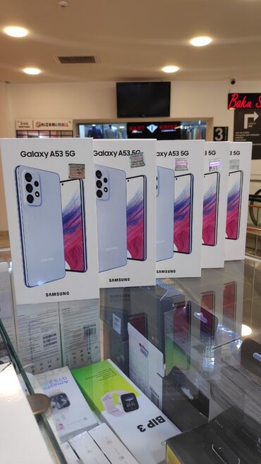 samsung g: Samsung Galaxy A53 | 128 GB | rəng - Mavi | Zəmanət, Sensor, Barmaq izi
