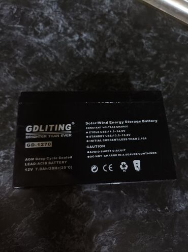 Generatorlar: GDLITING GD-1270 akkumulyator - Növ: AGM Deep Cycle, möhürlənmiş