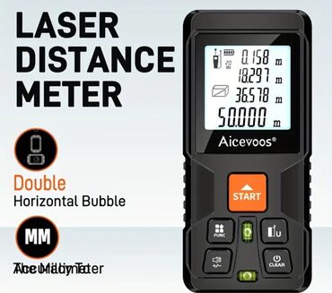 Məsafə ölçənlər, ruletkalar: Yeni Lazer məsafə ölçən, Hesablama funksiyalı, Ödənişli çatdırılma, Ünvandan götürmə — 9
