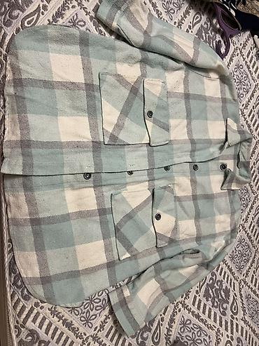 Yumşaq flanel köynək – böyük kvadrat xətli dizayn - Rənglər: açıq