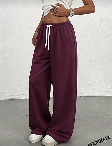 Donji deo: Ženske široke trenerke – više boja - Kroj: wide-leg/oversized, ravna i — 4