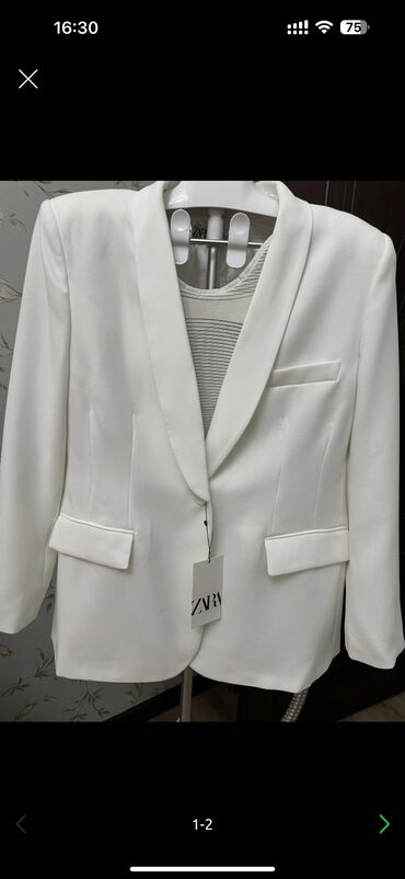 пиджак белый: Пиджак, Блейзер, 2XL (EU 44)