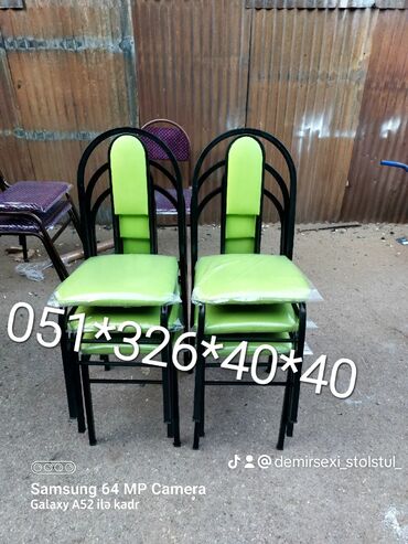 Bağ, çöl oturacaqları: Yeni, Sadə stul, Metal, Azərbaycan — 20
