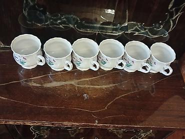 gunuş saat: Çay dəsti, rəng - Ağ, Farfor — 1