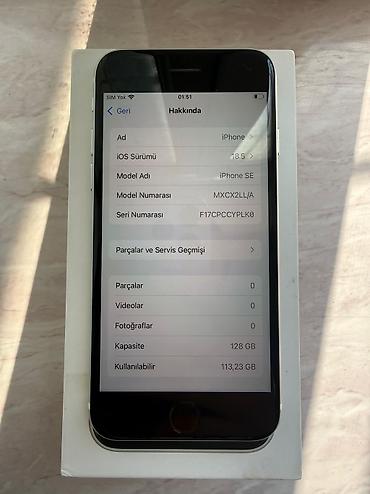 Apple iPhone: IPhone SE 2020, 128 GB, White Titanium, Barmaq izi — 6