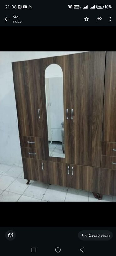 Dolablar: Yeni, Açılan, 3 qapılı Düz dolab, Qarderob, paltar dolabı — 11