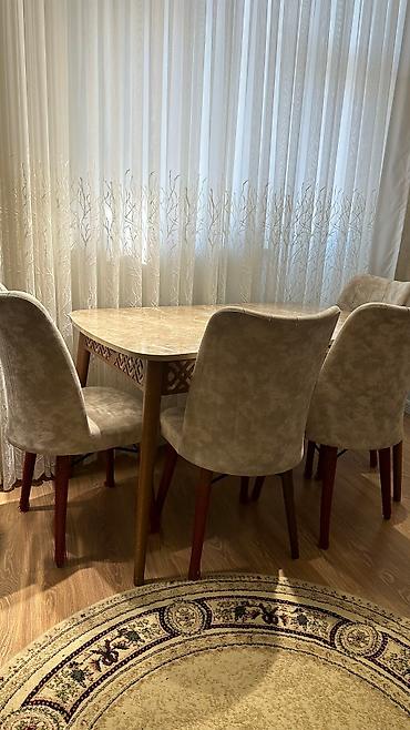 metbext stol stul: Mətbəx üçün, Yeni, Açılan, Kvadrat masa, 4 stul — 2