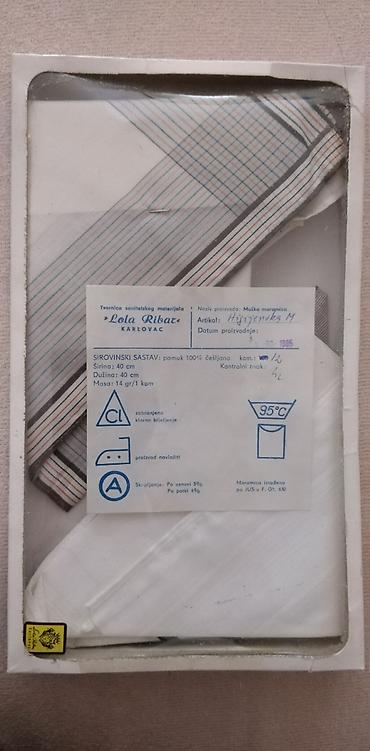 mona torbuce: Muske maramice 100 % pamuk 6 kom.(2 kom. nisu na slikama) dim. :40x40 — 1