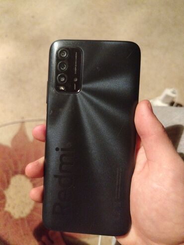 balaca telefonlar: Xiaomi Redmi 9T, 128 ГБ, цвет - Черный, 
 Битый, Сенсорный, Отпечаток пальца