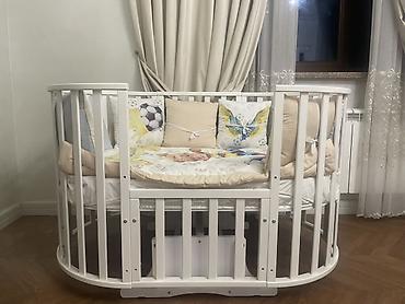 детские кроватки ikea: Детская кровать трансформер, Б/у, цвет - Белый — 2
