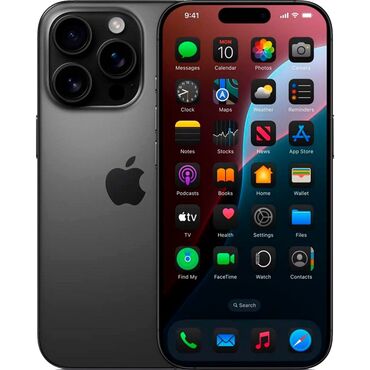 кызыл кыя айфон: IPhone 16 Pro, Колдонулган, 256 ГБ, Black Titanium, Каптама, Куту, 97 %
