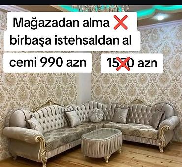 reception stolu satilir: Yeni, Künc divan, Qonaq otağı üçün, Açılmayan — 1