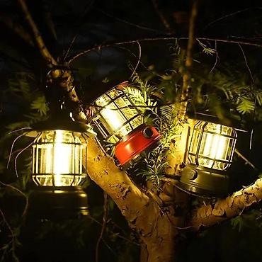 retro vaza: CRVENI LED FENJER NOVO LAMPA ZA BASTU, TERASU, KAMPOVANJE | Cene — 2
