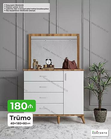 plastik kamod: Trümo – 40×180×80 sm - Material: 18 mm laminat - Rəng seçimi — 1