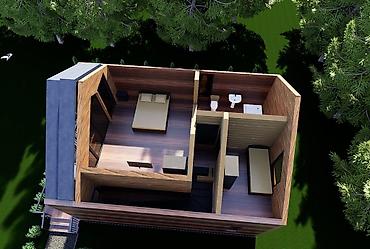 Продажа коттеджей и домов: Современный двухэтажный дом-шале с панорамным остеклением и террасами — 10