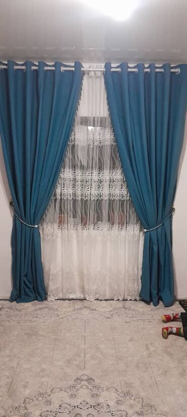 Шторы и занавески: Комплект штор, Велюр, С тюлем в комплекте, Готовое изделие, Для спальни — 2