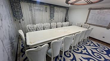 table study: Столовый гарнитур в классическом стиле: большой прямоугольный стол + — 2