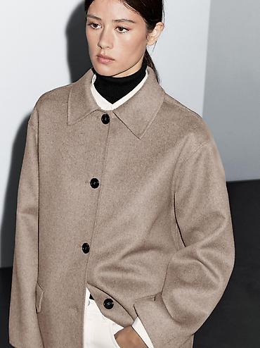 paltolar 2023: Palto, Massimo Dutti, L, rəng - Bej — 5