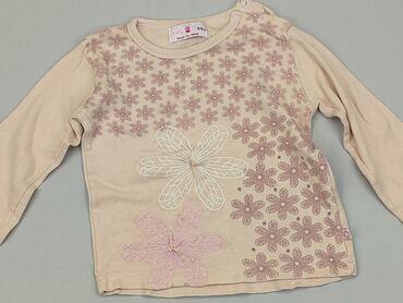 bluzka z bufiastymi rękawami w kwiaty: Блузка, 12-18 міс., стан - Хороший