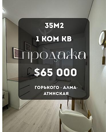 11: 1 комната, 34 м², ул. Горького / Алматинка Элитка, 11 этаж, Евроремонт — 1