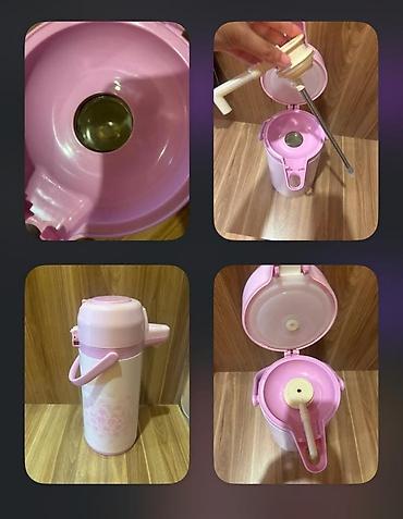qantel su qabi: Rəng - Çəhrayı, Termos, Metal, 3 l — 1