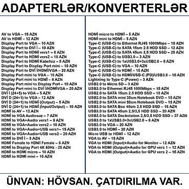 x96 mini android tv box ram rom: Adapterlər/Konverterlər (Çeviricilər) 📍Ünvan: Bakı şəh, Suraxanı ray — 2