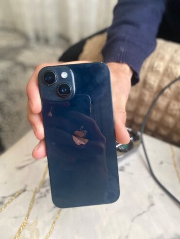 Apple iPhone: IPhone 14, 128 GB, Midnight, Simsiz şarj, Face ID, Sənədlərlə