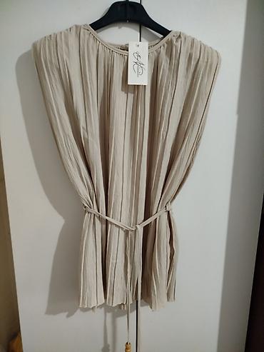 Kompleti: Dvodijelni komplet od plisirane tkanine – bež od L xl xxl - Gornji — 7