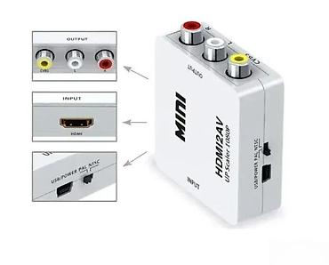Kablovi i adapteri za kamere: HDMI na AV (RCA) konverter – MINI HDMI2AV upscaler 1080p Opis: - — 3