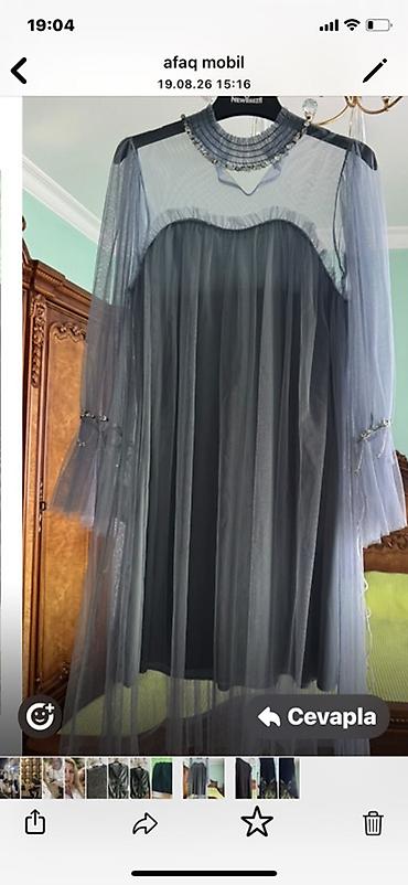 yorker: Şıq tül don - Rəng: Boz-qrafit tonlarında - Material: İkiqat qatlı – — 1