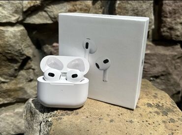 наушники apple airpods 3: Вкладыши, Apple, Новый, Беспроводные (Bluetooth), Студийные