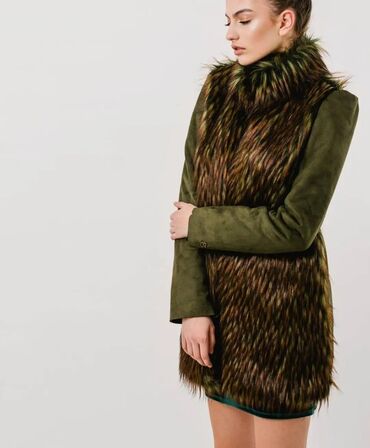 zenska jakna koza i krzno: P.S.fashion bunda jakna kaput sa krznom