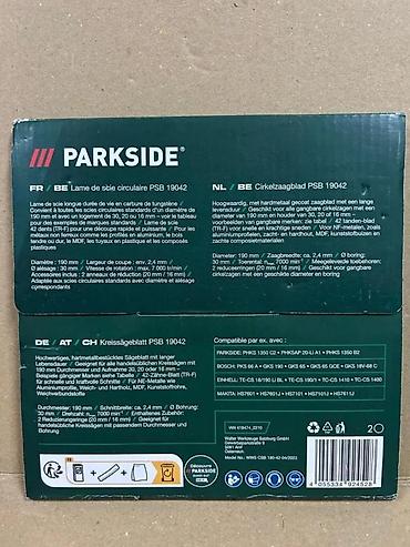 slikar tapi: PARKSIDE PSB 19042 – kružna testera list Ø190 mm, 42 zuba (TR-F) — 2