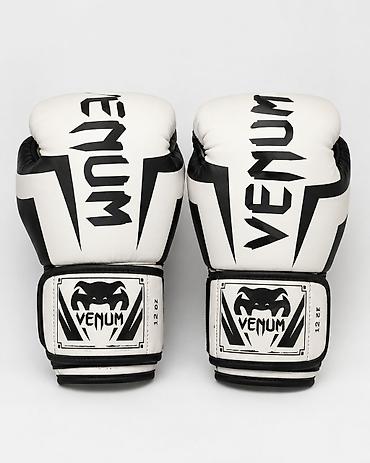 boks kask: Venum boks əlcəkləri – 12 oz - Rəng: ağ/qara, üzərində Venum loqosu — 2