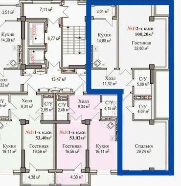 нижняя ала арча квартира: 2 комнаты, 100 м², Элитка, 5 этаж, ПСО (под самоотделку)