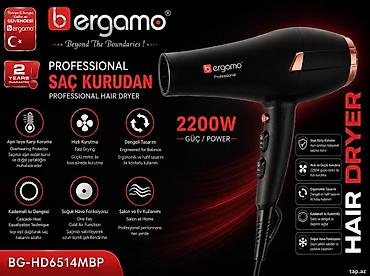 Hava feni Bergamo Bergamo Professional Saç Qurudan – BG-HD6514MBP