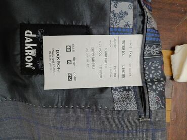 Kostyumlar: Kişi kostyumu – DAKRON (Made in Turkey) - Model: Slim Fit, 2 düyməli — 3