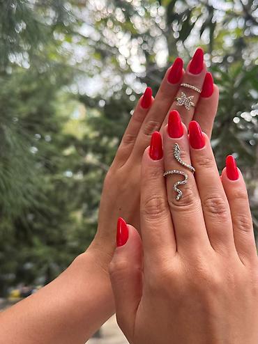 gozel dırnaq bezekleri: Xidmət: Professional manikür və dizayn - Gel lak və uzadılma: badam — 8