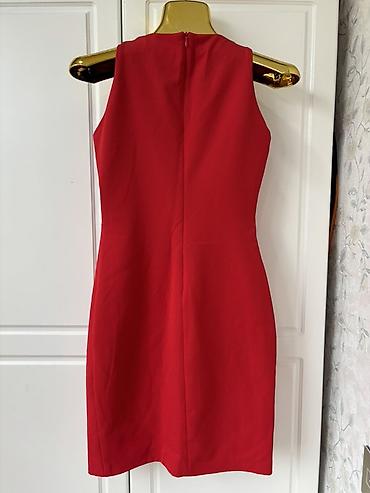 Ziyafət donları: Qırmızı ziyafət/libas - Zərif tünd qırmızı rəngdə uzun ziyafət/libas — 22