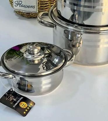 aeg pec: 08. Komplet posuđa "Chuang Hong" - 5 delova, nerđajući čelik, novo! — 3