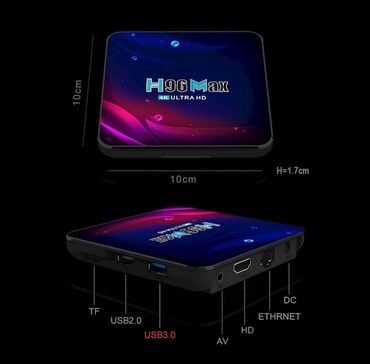 dreamstar a4 android tv box: TV Box H96 Max 4k Ultra HD Android. 4 GB RAM, 64 GB Yaddaş İçində