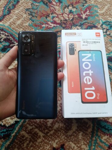 Xiaomi: Xiaomi Redmi Note 10 Pro, 128 GB, rəng - Qara, 
 Sensor, Barmaq izi, İki sim kartlı