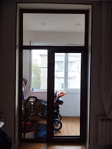 qab: PVC balkon qapısı və üst transom pəncərə dəsti - Material: PVC — 1