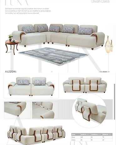 divan masa: Künc divan, Yeni, Açılan, Bazasız, Nabuk, Rayonlara çatdırılma — 1