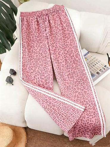Pantalone: Ženske široke pantalone sa leopard printom - Kroj: široke nogavice — 6