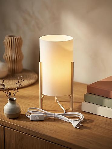 лампа ikea: Настольная лампа с цилиндрическим абажуром - Тип: электрическая — 4