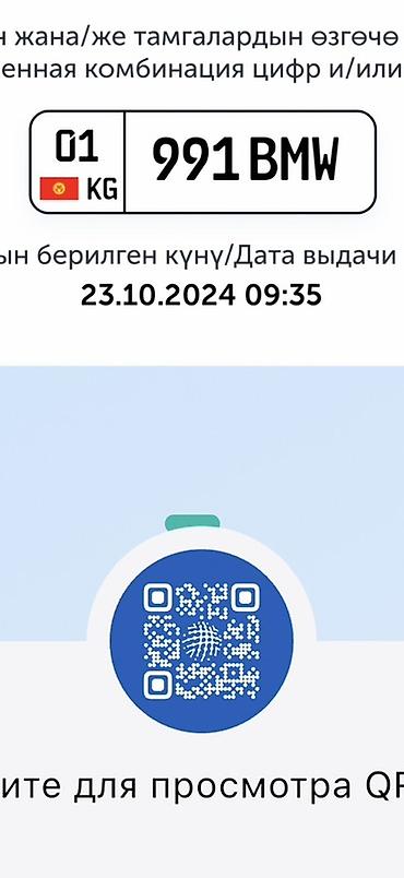 номер кг именной: Именной госномер для Кыргызстана: 01 KG 991 BMW - Формат — 1