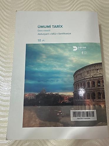 Testlər: Ümumi tarix kitabı . Kitab yeni alınıb çox az istifadə olunub ehtiyac — 2
